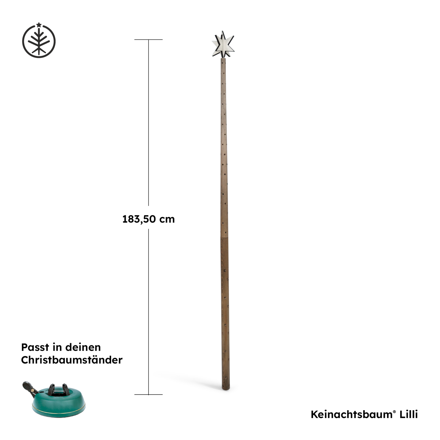 Keinachtsbaum® Lilli – Beechwood, 180 cm