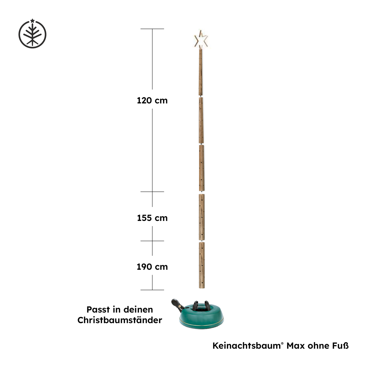 Keinachtsbaum® Max – Ash wood, 3 sizes
