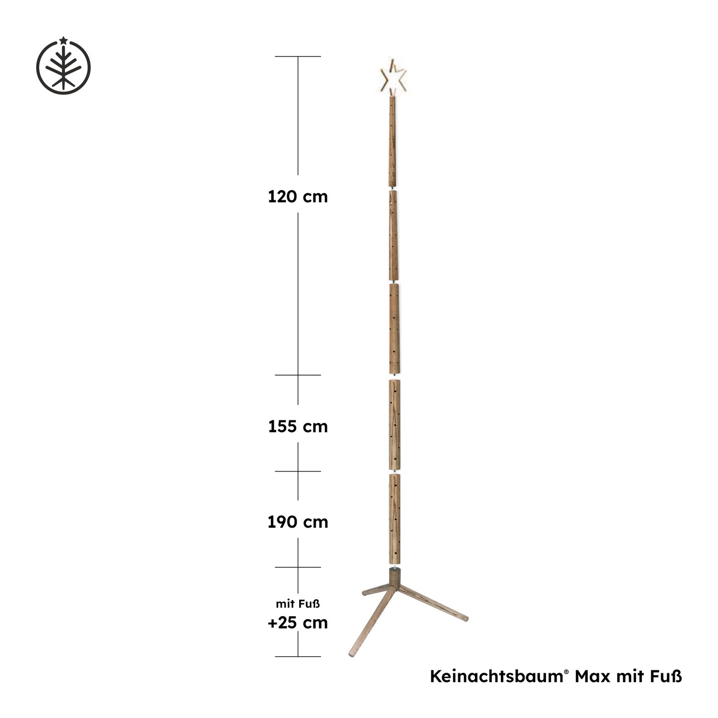 Keinachtsbaum® Max – Ash wood, 3 sizes